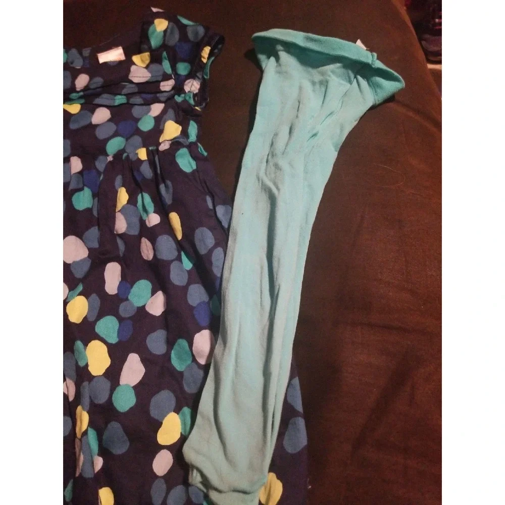 Gymboree happy bluebird dress 12 18 tights‎